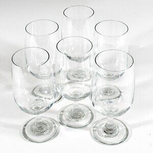 Set of 6 Cocktail Goblets with Sunburst Design